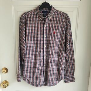 Ralph Lauren Plaid Button Down Men's Shirt Sz XL